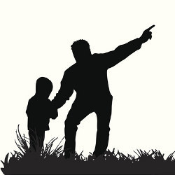 father and child, illustration