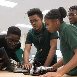 Tenth-graders in an Advanced Placement Computer Science Principles course.