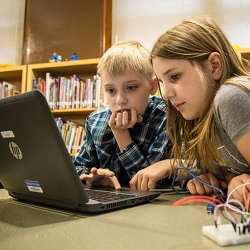 Students at Iowa's Greenwood Elementary School are encouraged to pursue computer science.