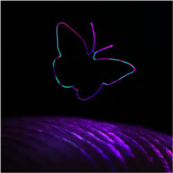 Floating butterfly, volumetric display