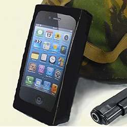 An iPhone in a bulletproof case.