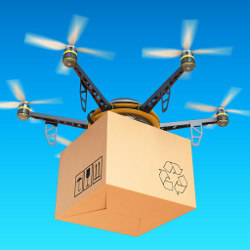 drone delivery, illustration