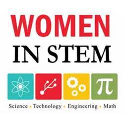 A Women in STEM logo.