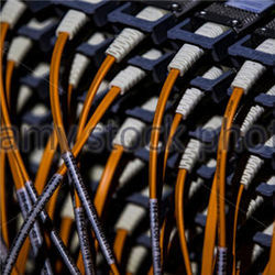 Wires at back of a supercomputer