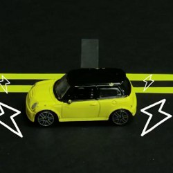 vehicle rides over charging plates, illustration