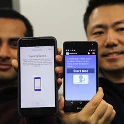 The app uses smartphone sensors to score symptom severity in patients with Parkinson's disease.