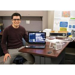 Penn State student Juan Munoz Valdez developed an algorithm to analyze images of Christmas tree farms taken by unmanned aircraft.