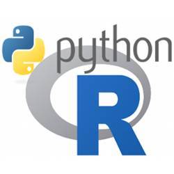 The R and Python logos.