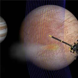 Galileo spacecraft at Europa