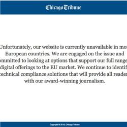 Chicago Tribune GDPR notice