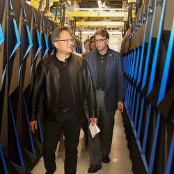 Jen-Hsun Huang and Rick Perry at ORNL