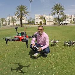 Mohamed Abdelkader is one of the researchers that developed an algorithm enabling a team of unmanned aerial vehicles to work together in real time.