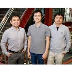 From left, Kaiyu Guan, Yunan Luo, and Jian Peng at the University of Illinois developed the new algorithm