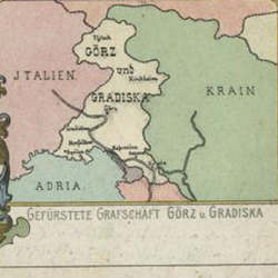 An old map showing the Princely County of Gorizia and Gradisca.