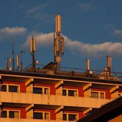 Urban cell towers.