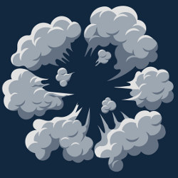 smoke clouds, illustration