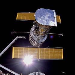 The Hubble Space Telescope.