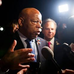 Georgia Congressman John Lewis was among the misidentified members of Congress.