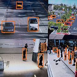 Results from artificial intelligence-based vehicle- and person-recognition software.