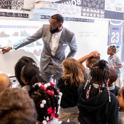 LeBron James at his I Promise School