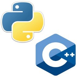 logos for Python and C++