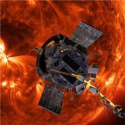 Parker Solar Probe in front of Sun