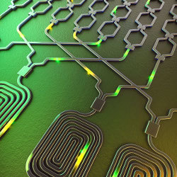 photonic chip, illustration