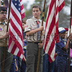 Boy Scouts, flags