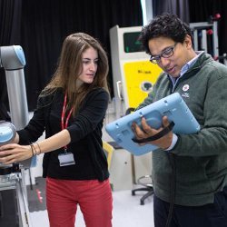 CS students in a lab