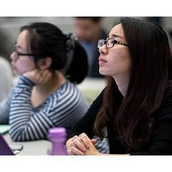 Women in a graduate-level computer science class.