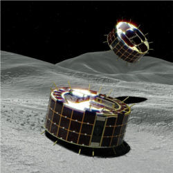 Minerva rovers on asteroid Ryugu