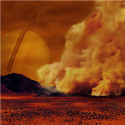 Titan dust storm