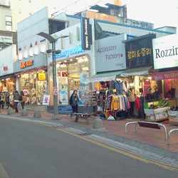 A retail districte in Seoul, Korea.