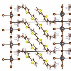 The molecular structure of the layered hybrid perovskite. 