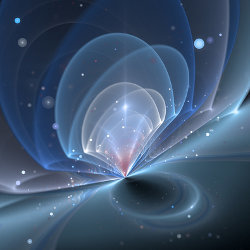 blue glowing quantum illustration