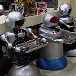 Robot waiters.