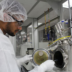 student in Penn State's CNEU Teaching Cleanroom