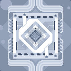 Artist's impression of a quantum computing chip.