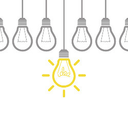 light bulb new idea, illustration