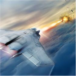 High-energy laser on fighter jet