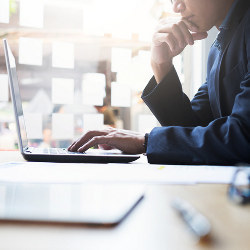 businessman at laptop computer