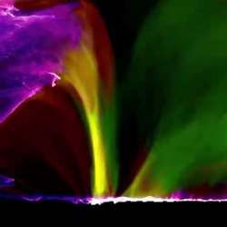 A part of the solar flare simulation. 