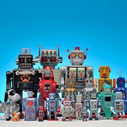 Toy robots.