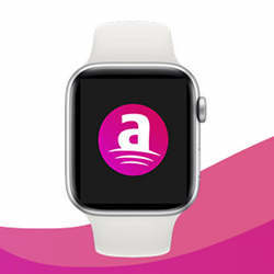 An Apple Watch running the Attain app.