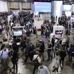 Crowds move through the Silicon Slopes Tech Summit in Salt Lake City, UT.