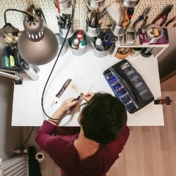 woman at workbench