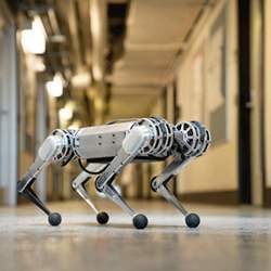 The mini cheetah robot weighs in at just 20 pounds.