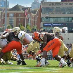 The Georgia Tech football team in action.