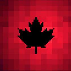 A digitized maple leaf.