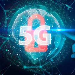 A 5G logo.